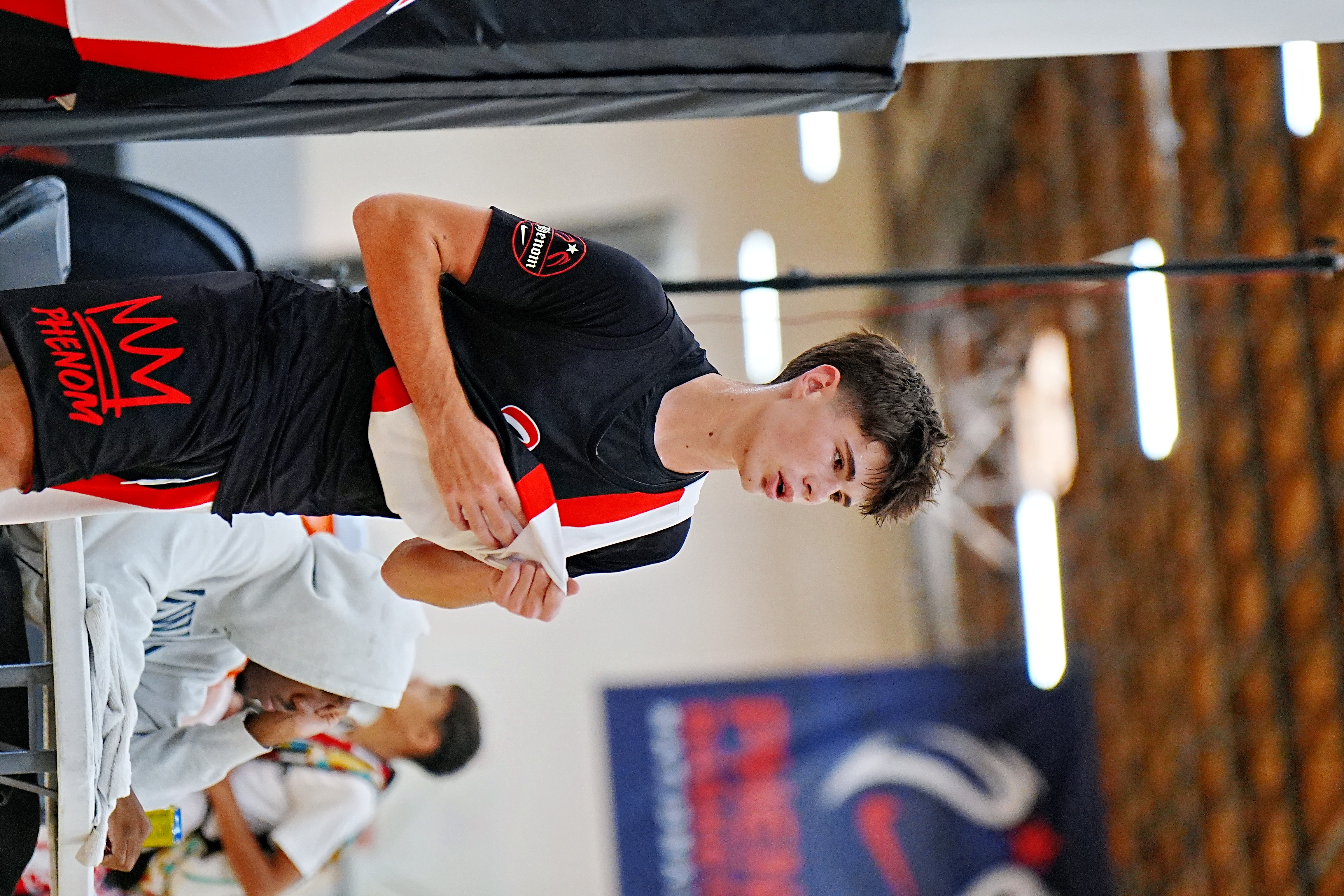 Mason Hays courtside at Phenom National Camp