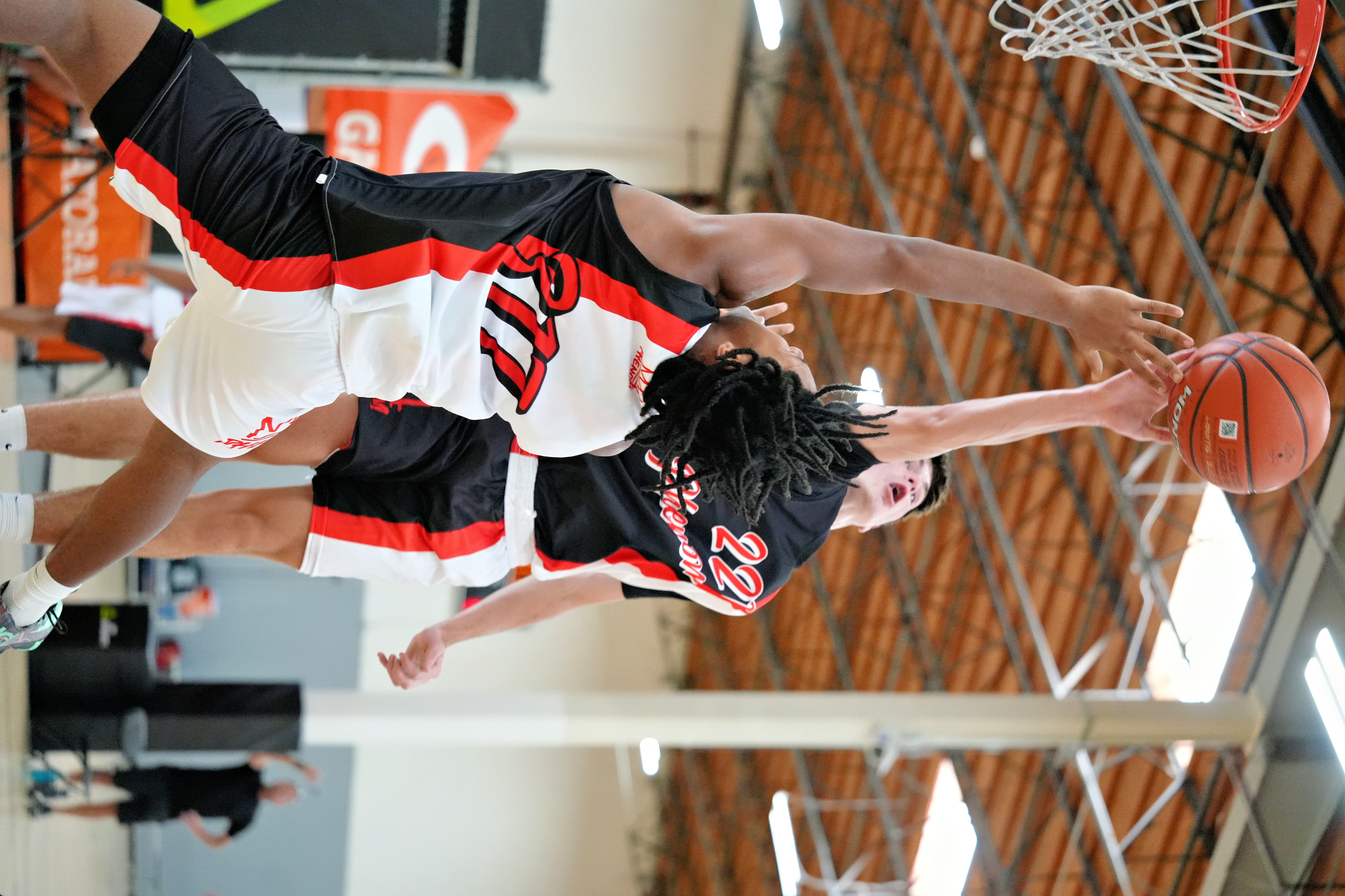 Mason Hays blocking a shot at Phenom Camp