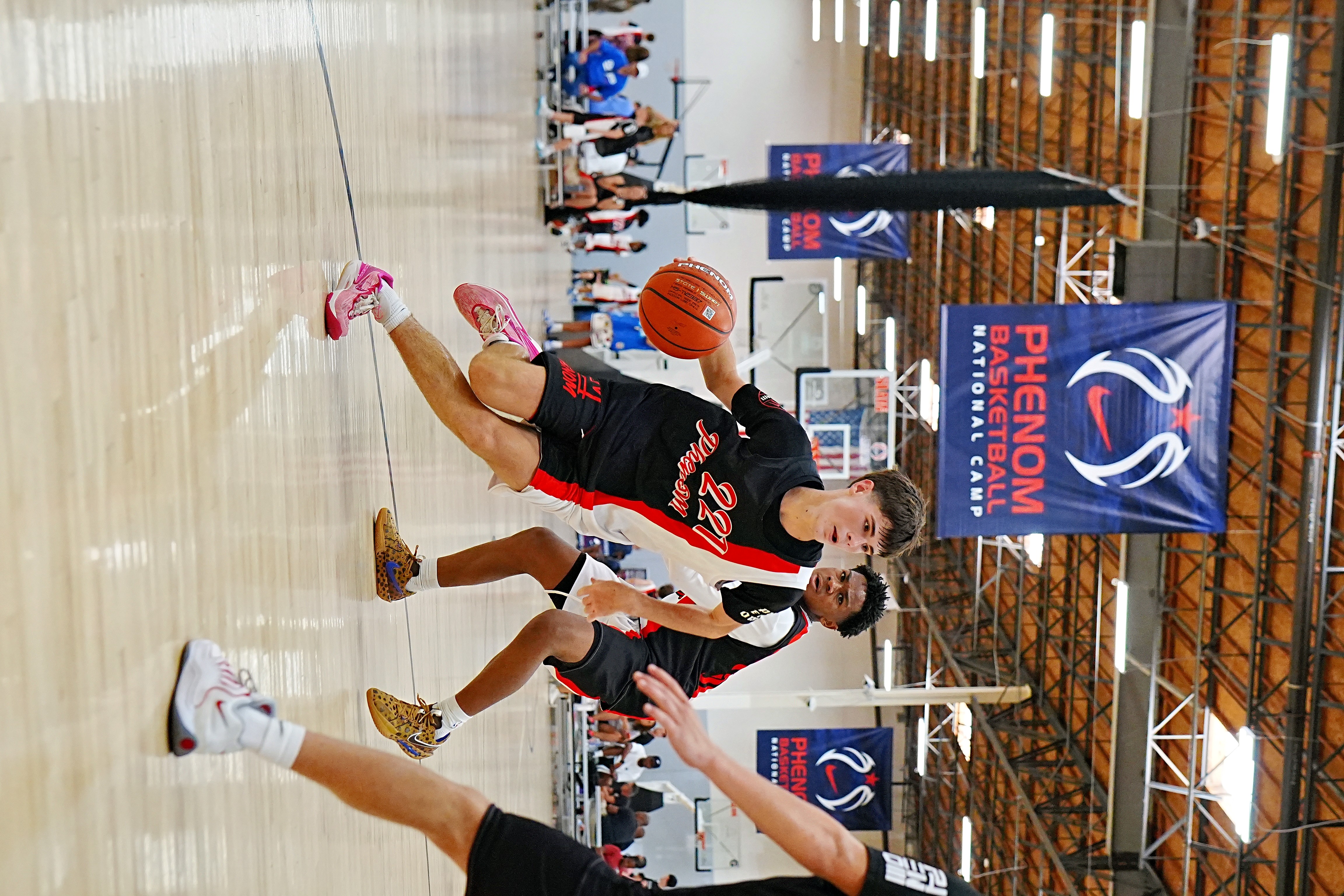 Mason Hays driving past a defender